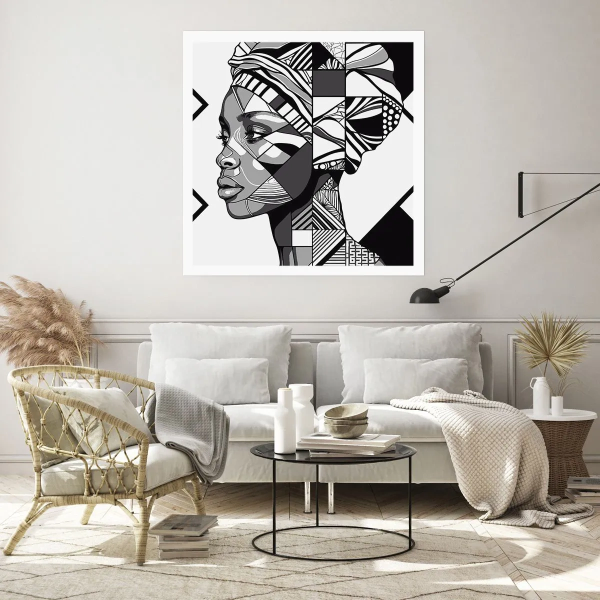 Poster - Ethnisches Porträt - 60x60 cm