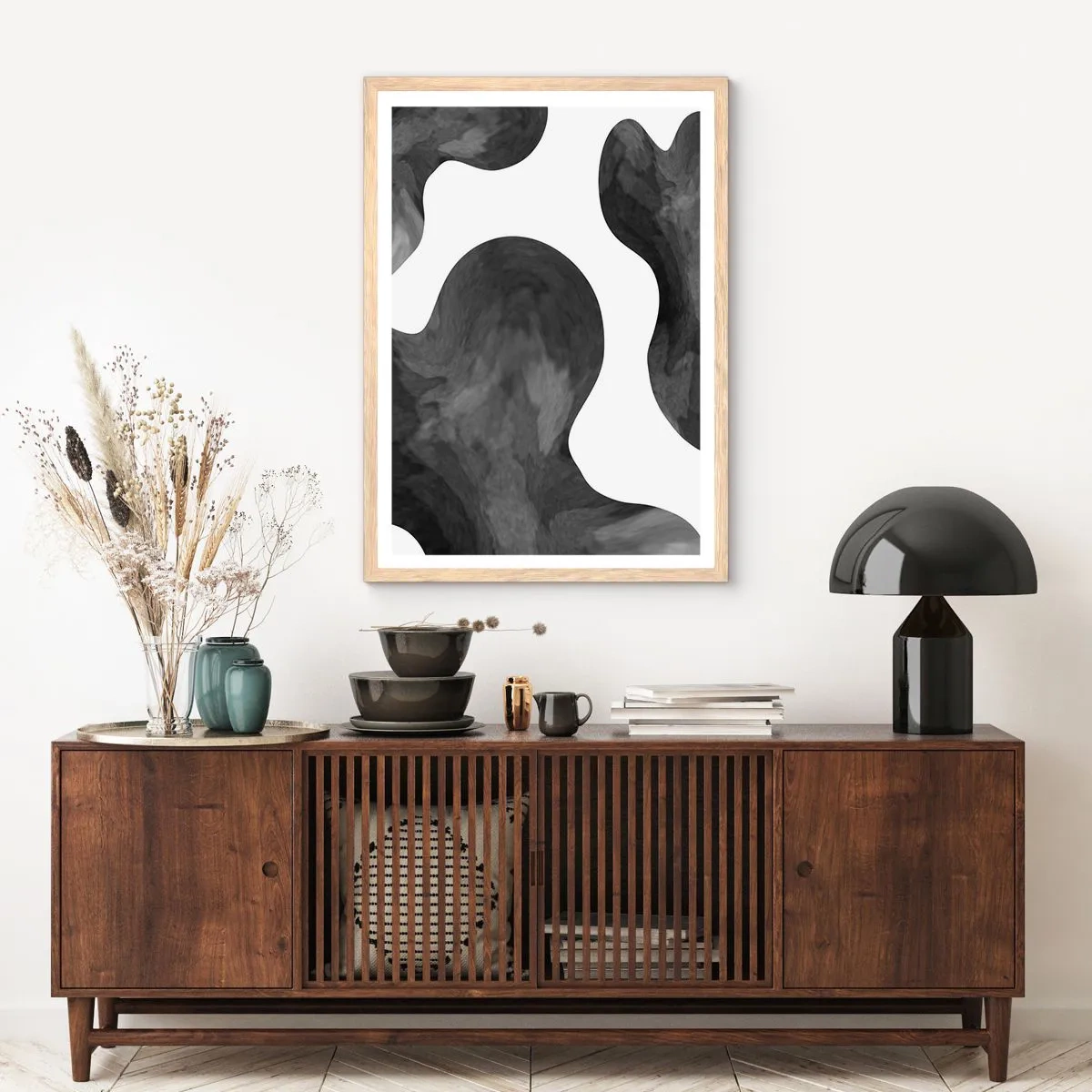 Poster in einem Rahmen aus heller Eiche - Milchstraße - 50x70 cm