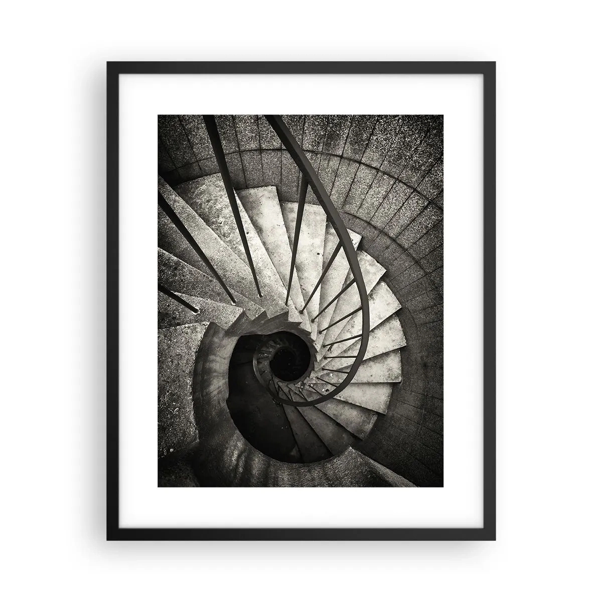 Poster in einem schwarzem Rahmen - Treppe hoch, Treppe runter - 40x50 cm