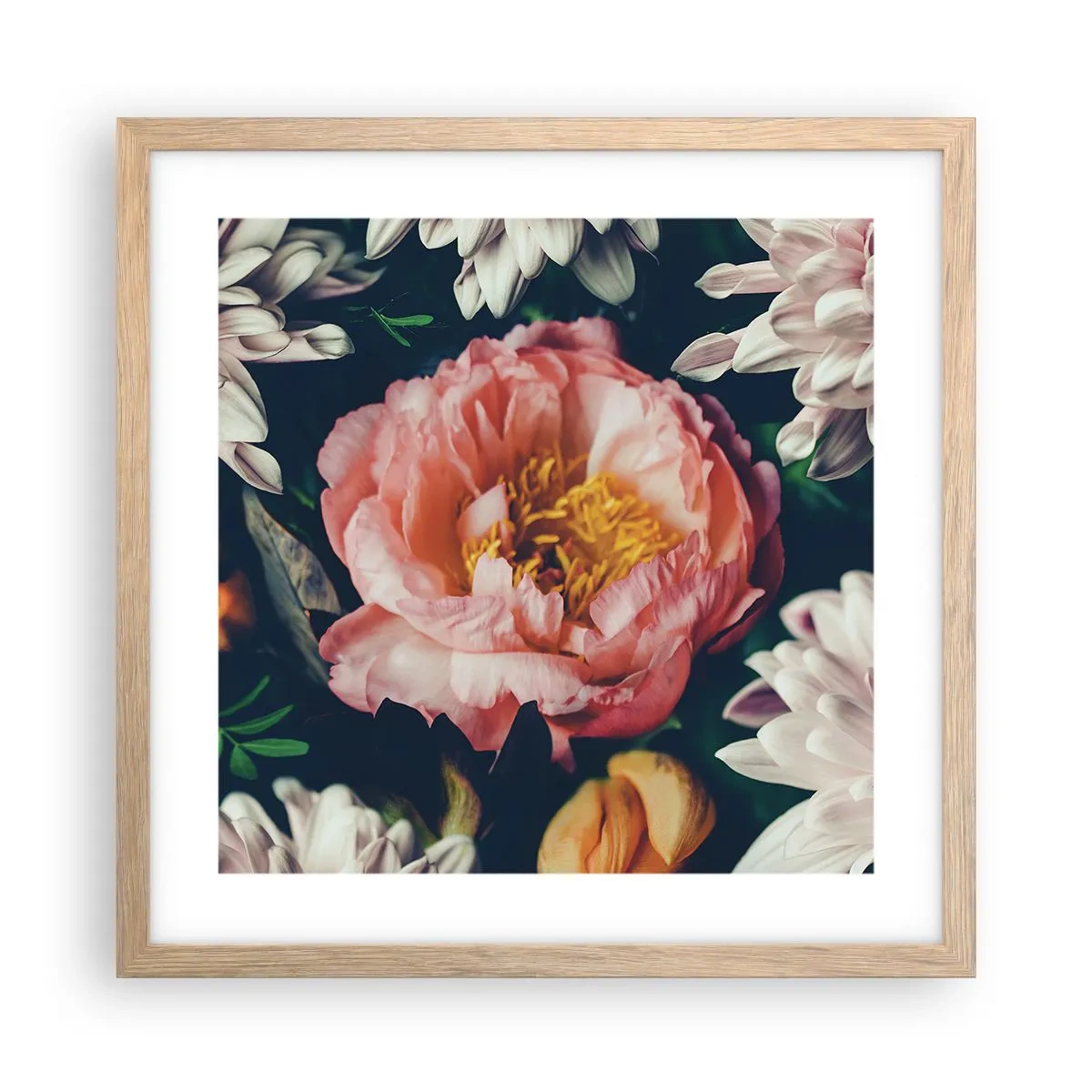 Poster in einem Rahmen aus heller Eiche - Mit barocker Pracht - 40x40 cm