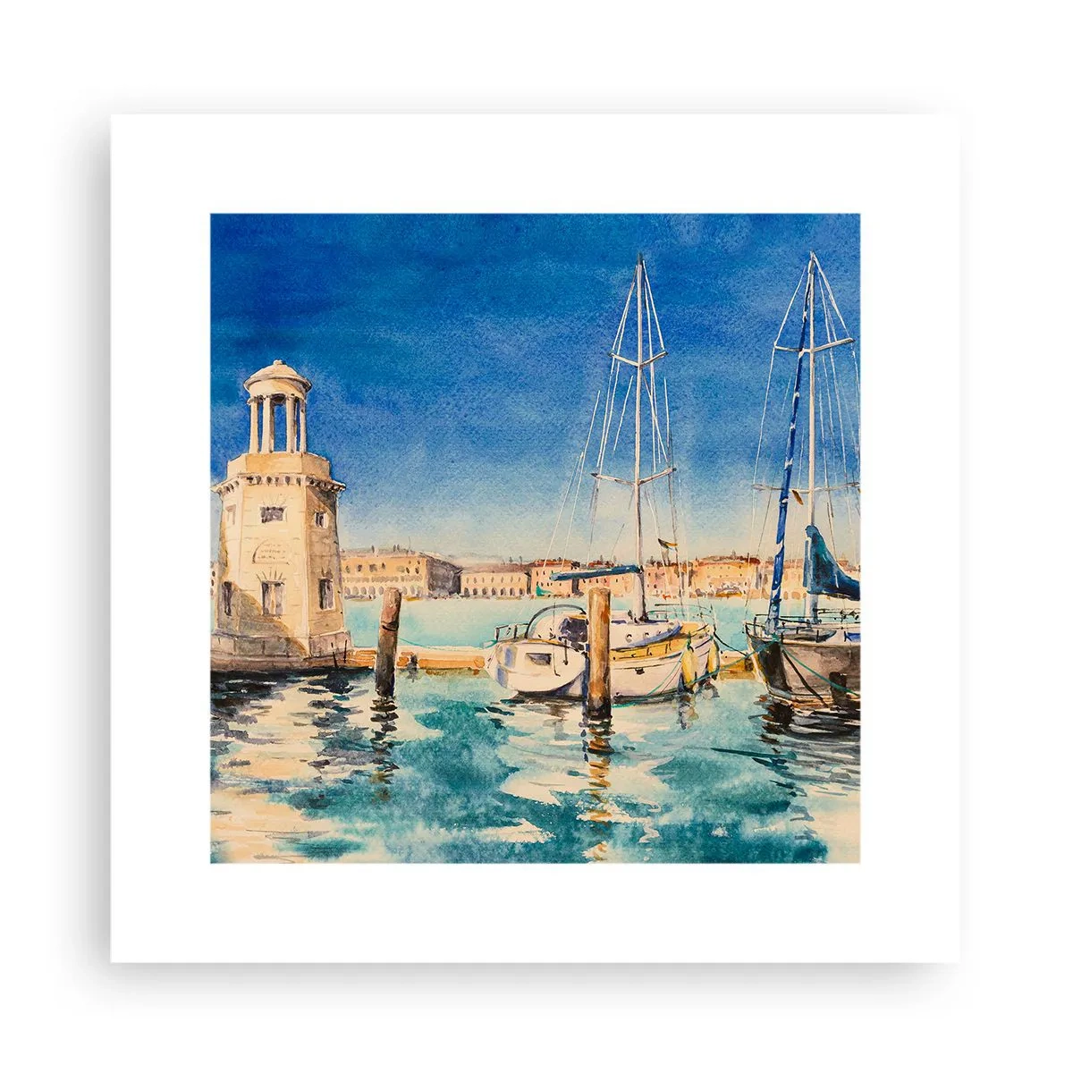 Poster - Sonnige Lagune - 30x30 cm