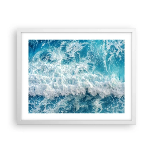 Poster in einem weißen Rahmen - Freudig und springend - 50x40 cm