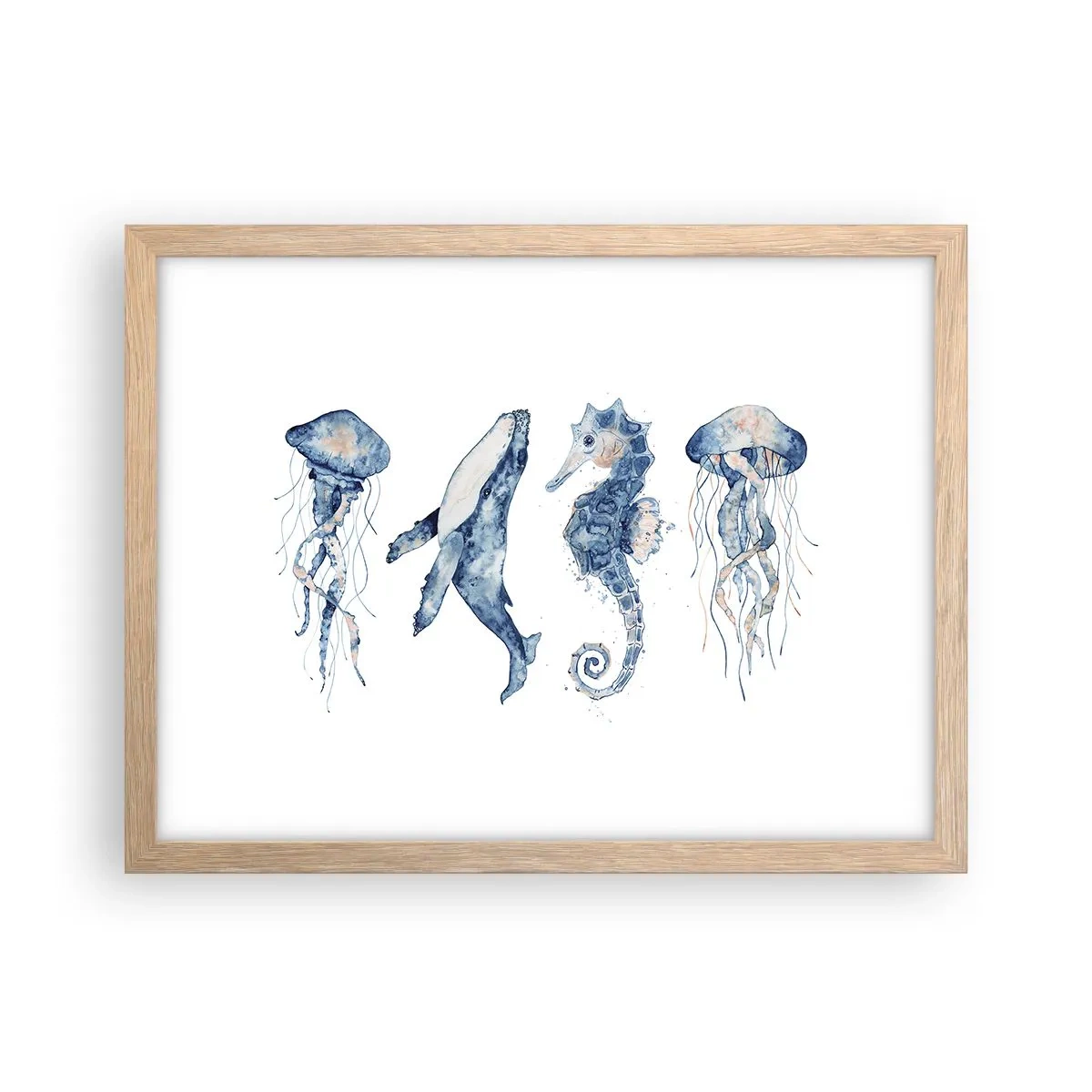 Poster in einem Rahmen aus heller Eiche - Meereswunder - 40x30 cm