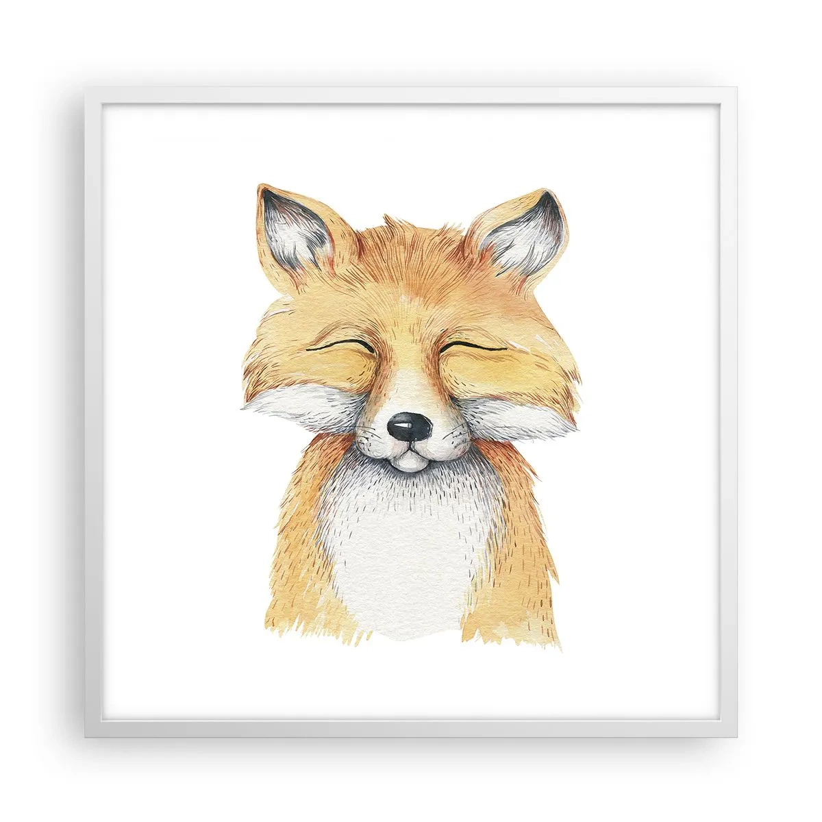 Poster in einem weißen Rahmen - Fuchsstimmungen - 60x60 cm