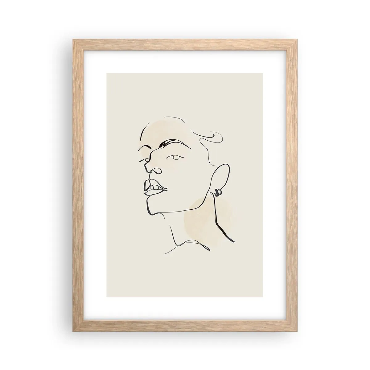 Poster in einem Rahmen aus heller Eiche - Ein stolzer Blick - 30x40 cm