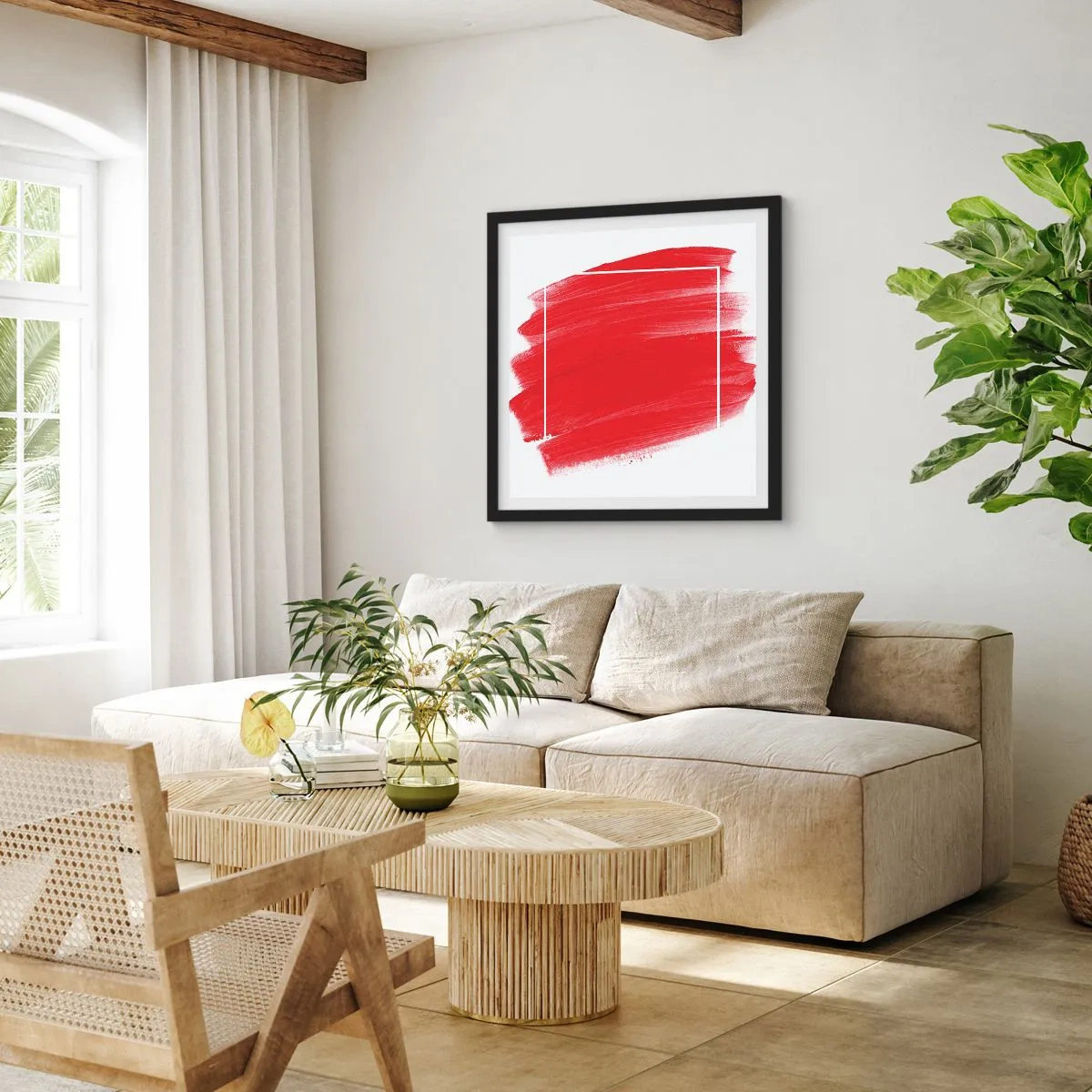 Poster in einem schwarzem Rahmen - Aus dem Rahmen - 60x60 cm