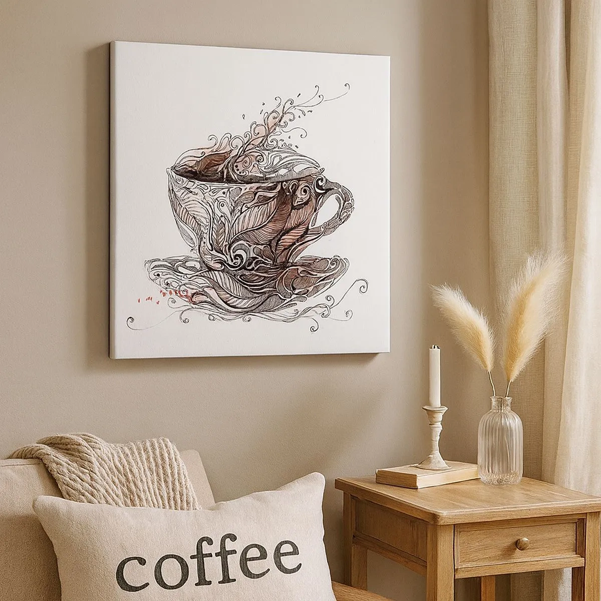 Bild auf Leinwand - Leinwandbild - Tee für alles - 30x30 cm