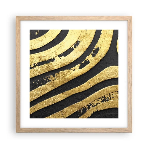 Poster in einem Rahmen aus heller Eiche - Alles fließt - 40x40 cm