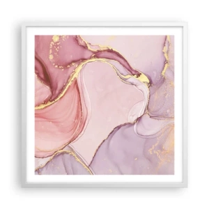 Poster in einem weißen Rahmen - Eine Liebkosung der Farben - 60x60 cm