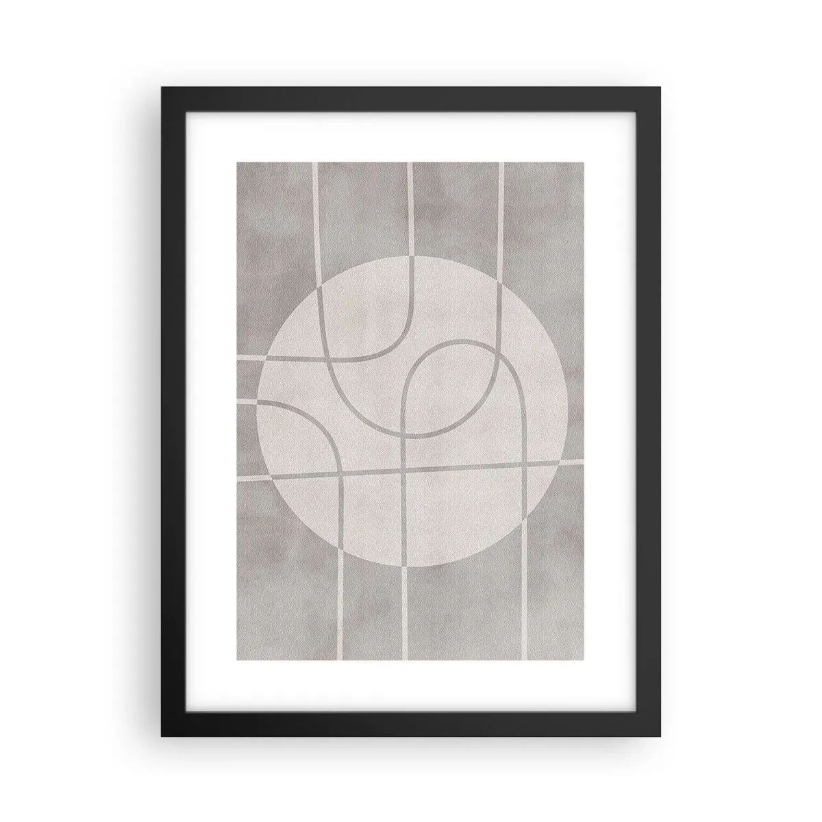 Poster in einem schwarzem Rahmen - Kreisförmig und geradeaus - 30x40 cm