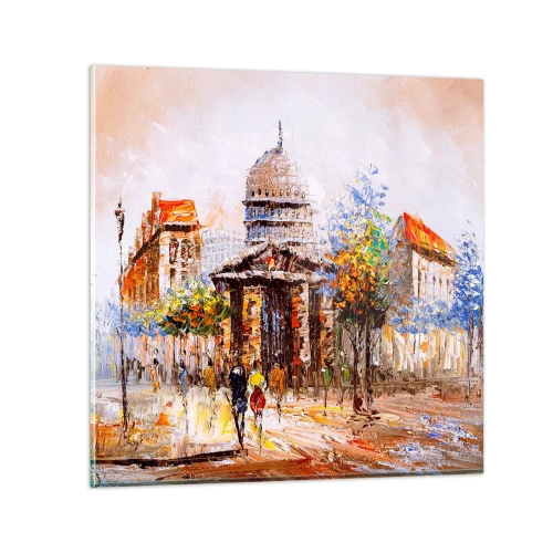Glasbild - Bild auf glas - Pariser Spaziergang - 30x30 cm