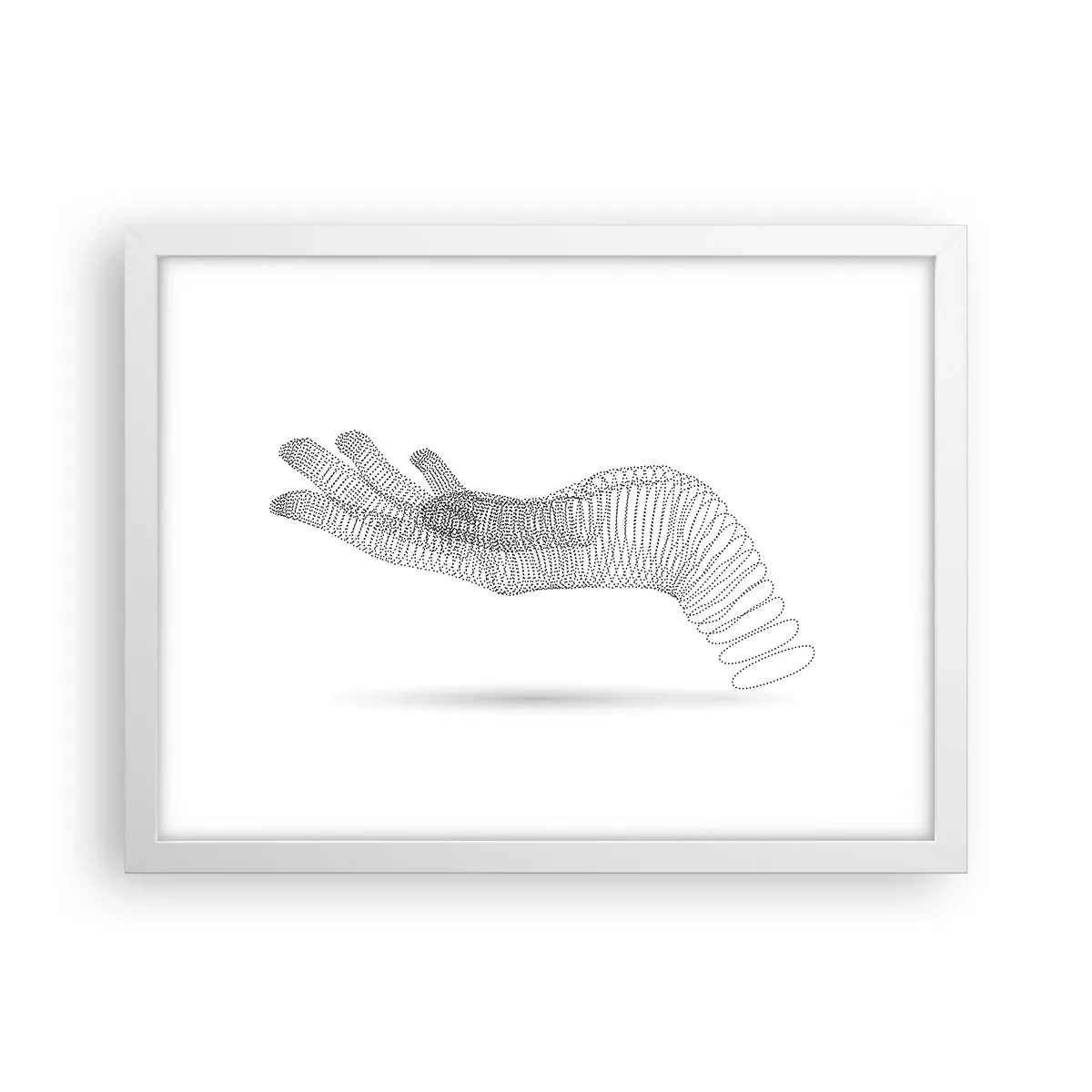 Poster in einem weißen Rahmen - Federnde Hand - 40x30 cm