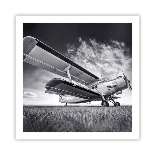 Poster - Der geflügelte Wanderer - 60x60 cm