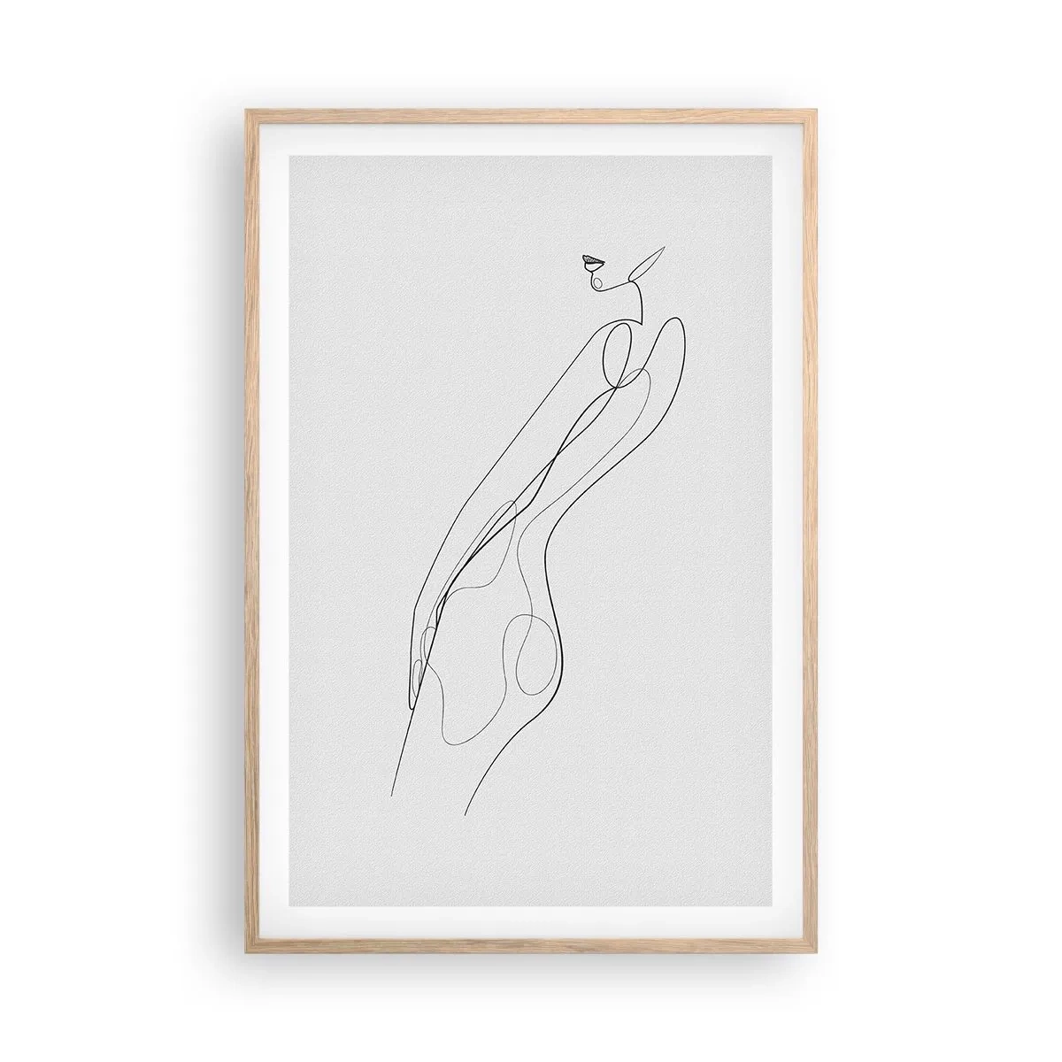 Poster in einem Rahmen aus heller Eiche - Bloß ein Versprechen - 61x91 cm