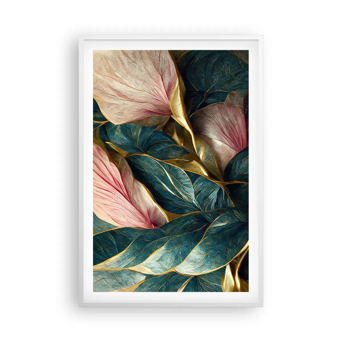 Poster in einem weißen Rahmen - Natürliche Eleganz und Stil - 61x91 cm