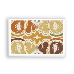 Poster in einem weißen Rahmen - Sentimentale Abstraktion - 91x61 cm