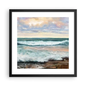 Poster in einem schwarzem Rahmen - Hier werden Sie Ihre Seele baumeln lassen - 40x40 cm