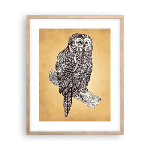 Poster in einem Rahmen aus heller Eiche - Kunstvolle Ornamente der Weisheit - 40x50 cm