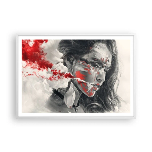 Poster in einem weißen Rahmen - Im Dunst der Absurdität - 100x70 cm