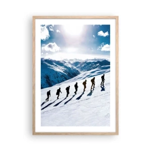Poster in einem Rahmen aus heller Eiche - Das Team der Eroberer - 50x70 cm