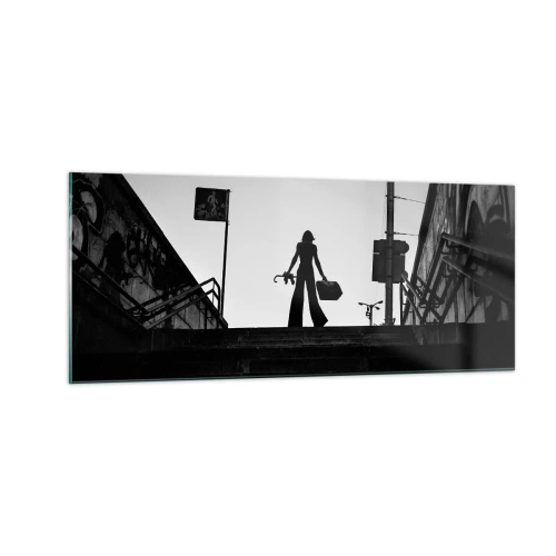 Glasbild - Bild auf glas - Städtisches Wandern - 100x40 cm