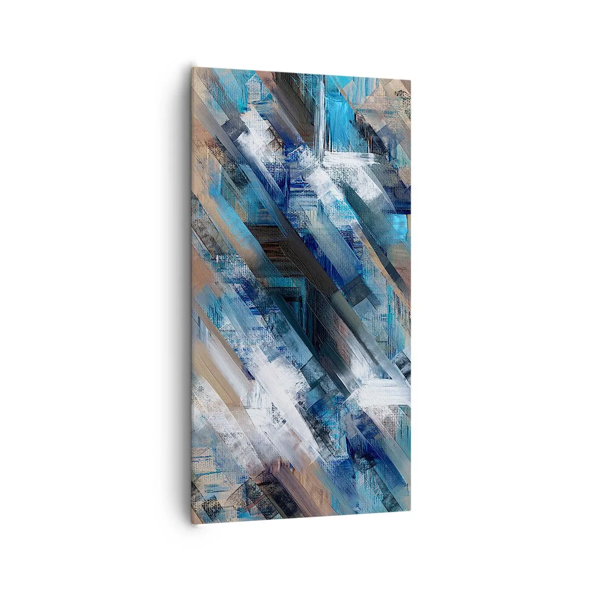 Bild auf Leinwand - Leinwandbild - Auf einer blauen Diagonale - 65x120 cm