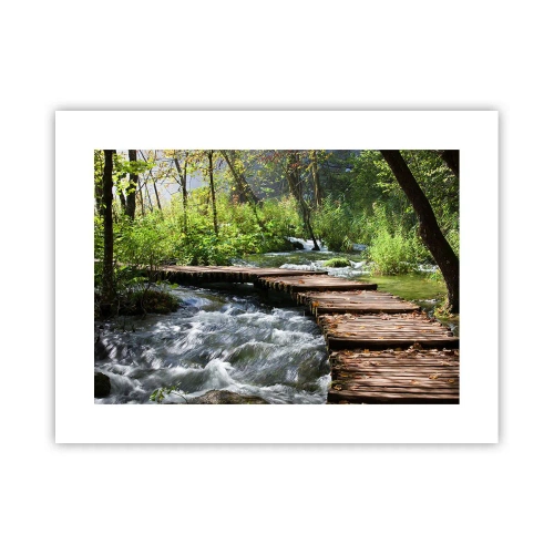 Poster - Über der schaumigen Kaskade - 40x30 cm