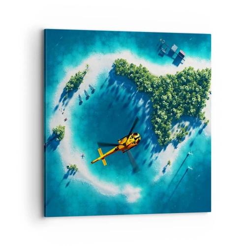 Bild auf Leinwand - Leinwandbild - Kauf dir eine Insel - 70x70 cm