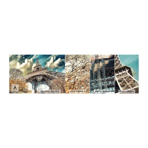 Fototapeten Muster Selbstklebend Deluxe Sticker - Und im Herbst in Paris ... - Stadt, Paris, Eiffelturm - 100x30 cm