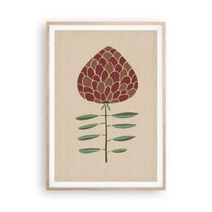 Poster in einem Rahmen aus heller Eiche - Was für ein großs Tier - 70x100 cm