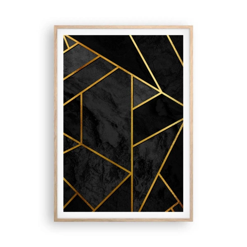 Poster in einem Rahmen aus heller Eiche - Dunkelheit und Glanz - 70x100 cm