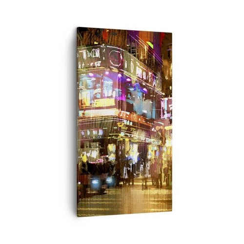 Bild auf Leinwand - Leinwandbild - In einem Lichtermeer - 45x80 cm