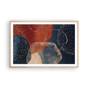 Poster in einem Rahmen aus heller Eiche - Die Leichtigkeit des Seins - 91x61 cm