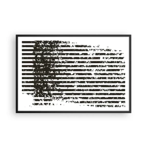 Poster in einem schwarzem Rahmen - Rhythmus und Rauschen - 91x61 cm