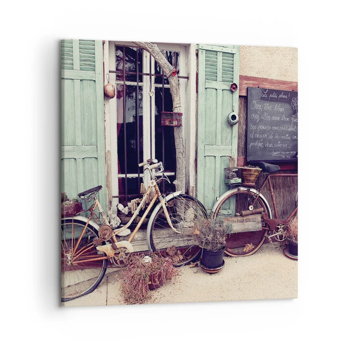 Bild auf Leinwand - Leinwandbild - Es lebe die Provinz - 50x50 cm