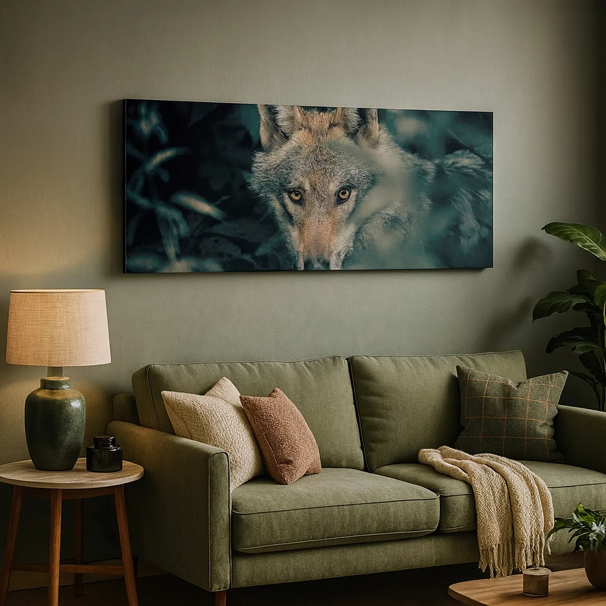 Bild auf Leinwand - Leinwandbild - Jäger - 30x30 cm