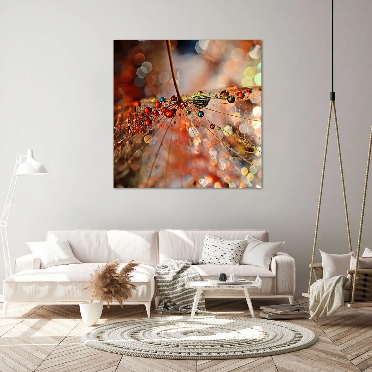 Bild auf Leinwand - Leinwandbild - Auf einem Spinnenfaden aufgefädelt - 60x60 cm