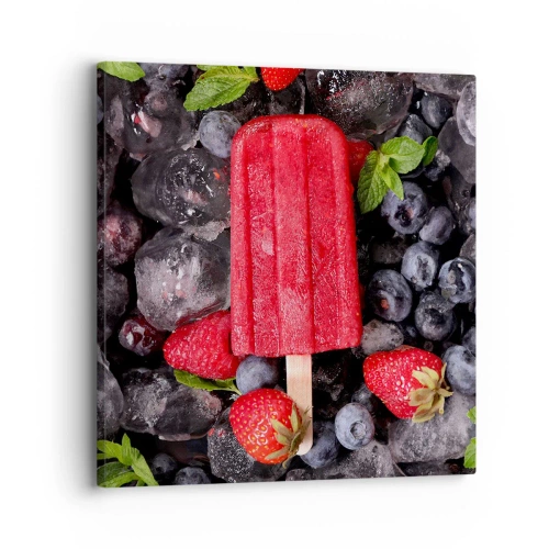 Bild auf Leinwand - Leinwandbild - So schmeckt der heiße Sommer - 30x30 cm