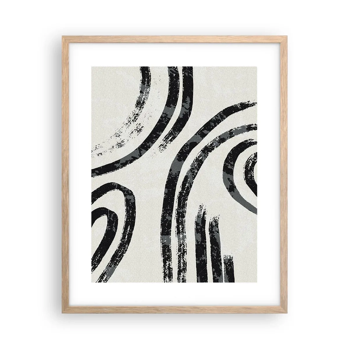 Poster in einem Rahmen aus heller Eiche - Bei Hälfte angehalten - 40x50 cm