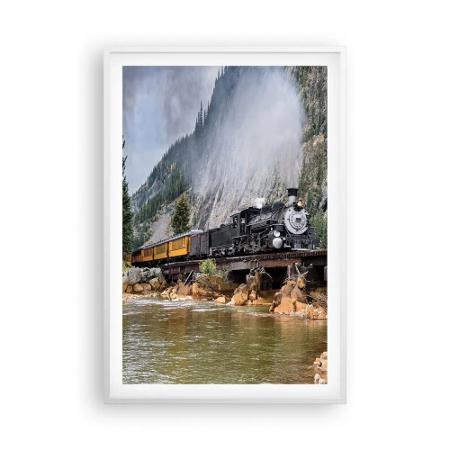 Poster in einem weißen Rahmen - Wo willst du hin? Wohin? - 61x91 cm