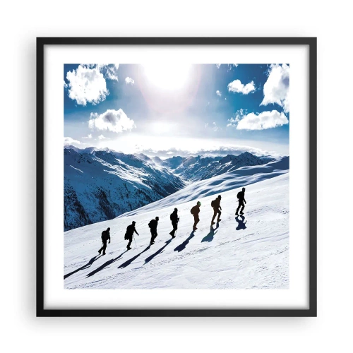 Poster in einem schwarzem Rahmen - Das Team der Eroberer - 50x50 cm