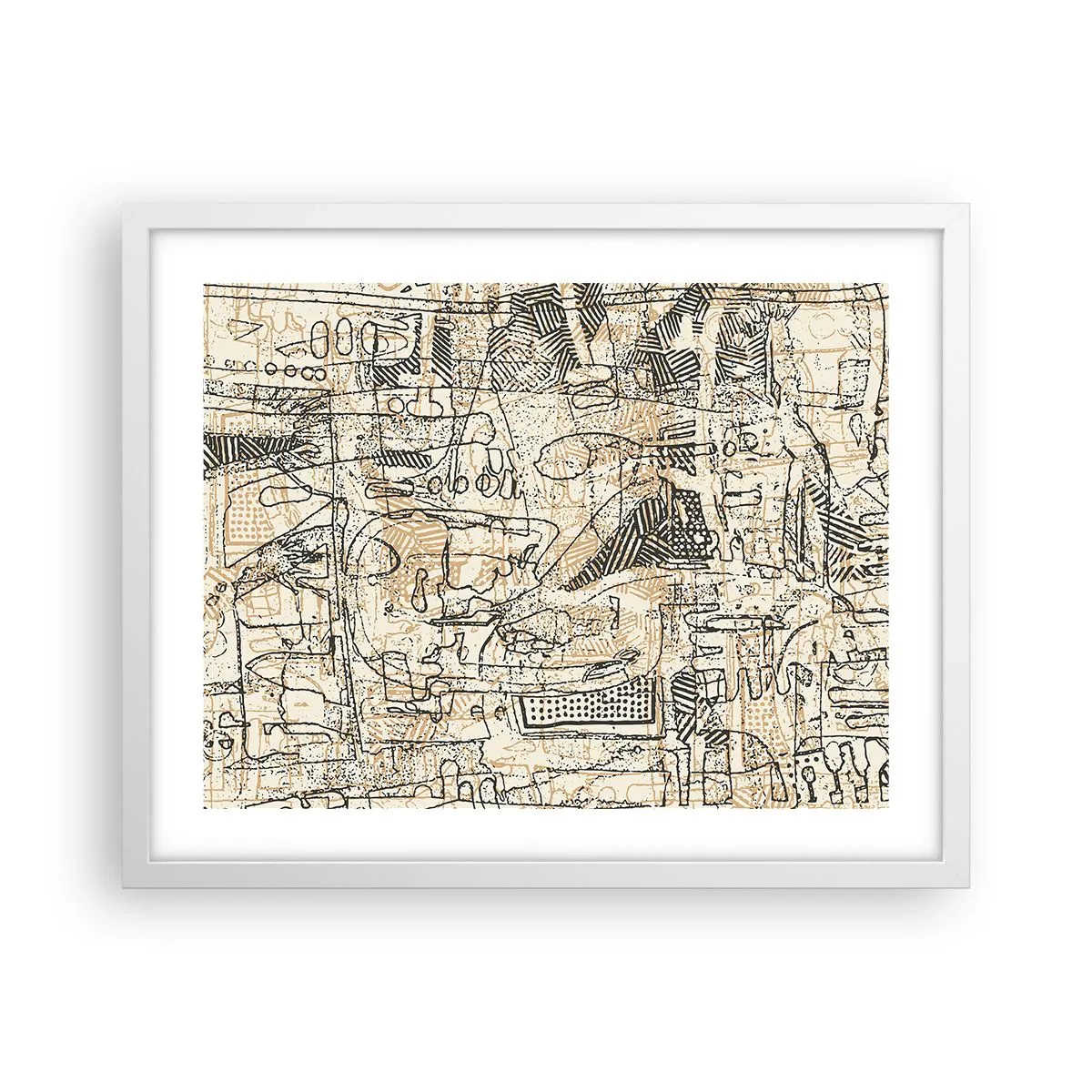 Poster in einem weißen Rahmen - Es wartet darauf, entschlüsselt zu werden - 50x40 cm