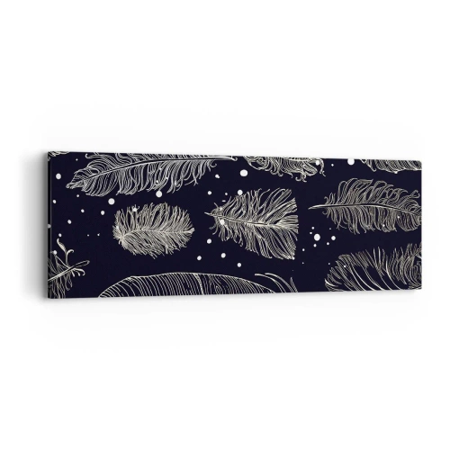 Bild auf Leinwand - Leinwandbild - Gefiederte Spitze - 90x30 cm