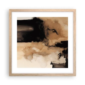 Poster in einem Rahmen aus heller Eiche - Faszinierende Abstraktion - 40x40 cm