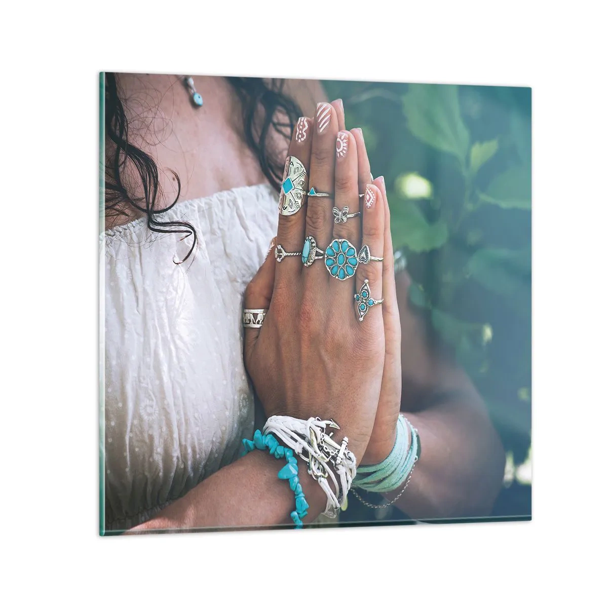 Glasbild - Bild auf glas - Willkommen im Zentrum des Seins - 40x40 cm