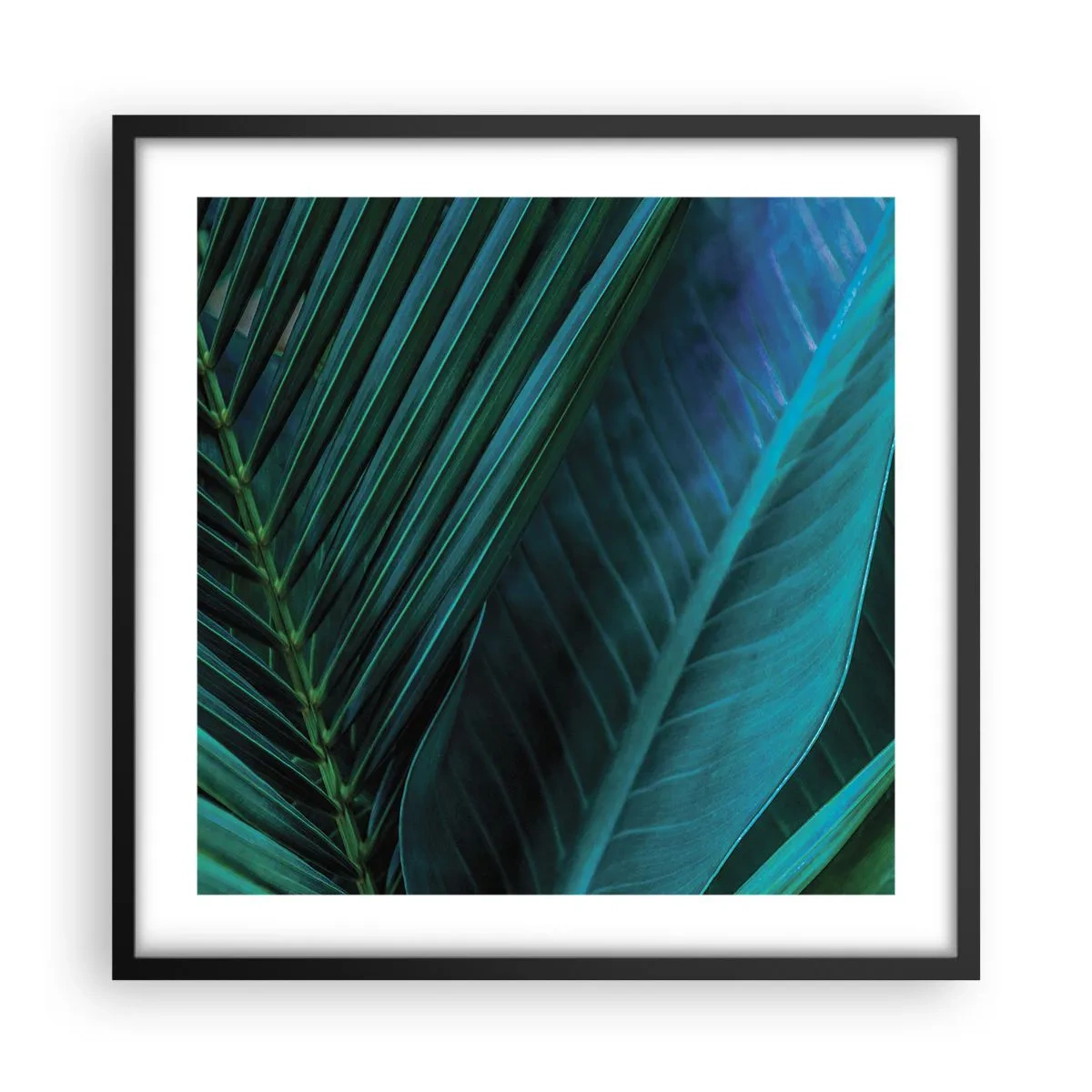 Poster in einem schwarzem Rahmen - Die Anatomie des Grüns - 50x50 cm