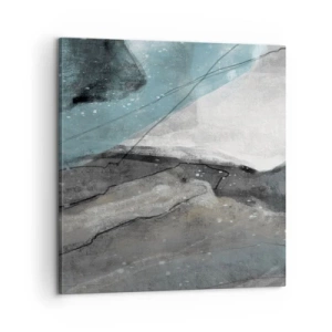 Bild auf Leinwand - Leinwandbild - Abstraktion: Felsen und Eis - 60x60 cm