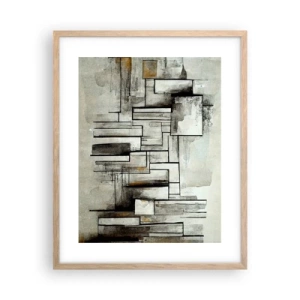 Poster in einem Rahmen aus heller Eiche - Kraft der Einfachheit - 40x50 cm