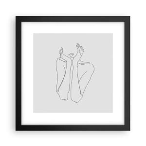 Poster in einem schwarzem Rahmen - Wovon Mädchen träumen - 30x30 cm