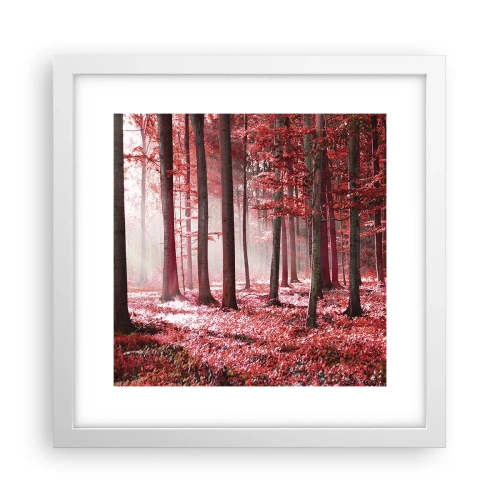 Poster in einem weißen Rahmen - Rot ist genauso schön - 30x30 cm